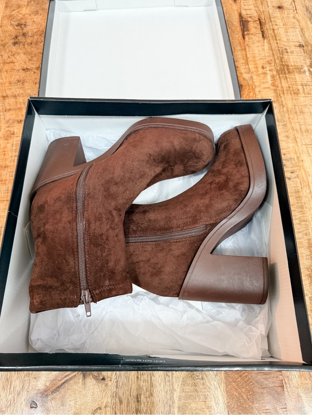 Madden Girl Chocolate Brown Suede Block Heel Ankle Boots